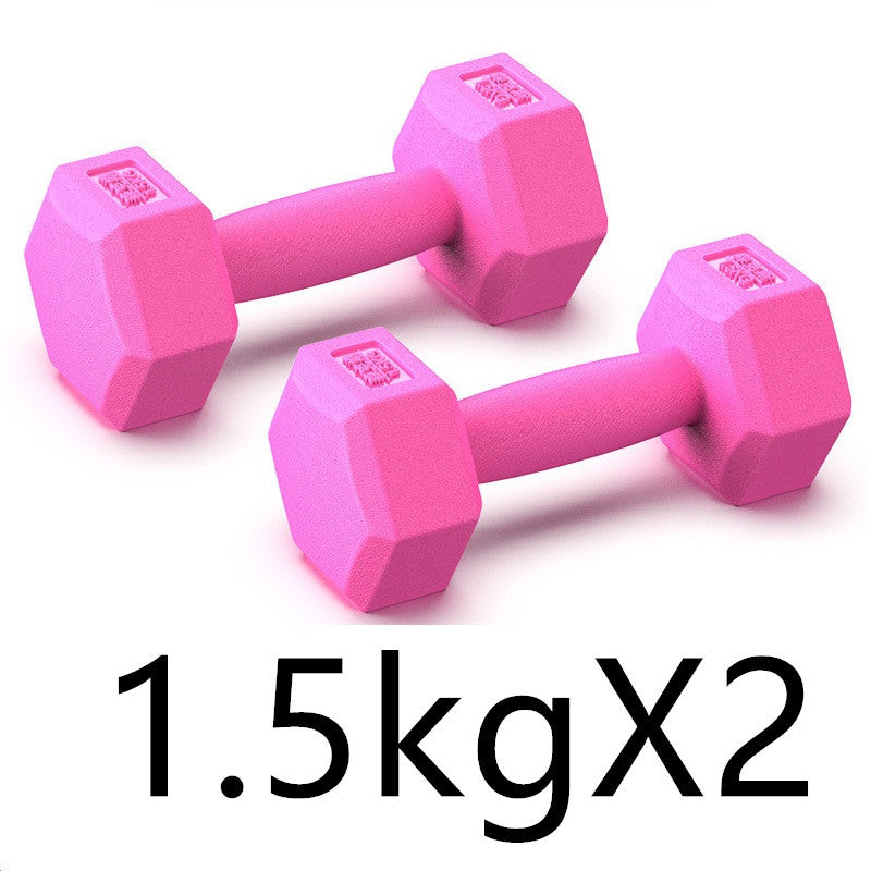 Rubberized Dumbbells Household Fitness Equipment Arm Muscle Training Weights Unisex
