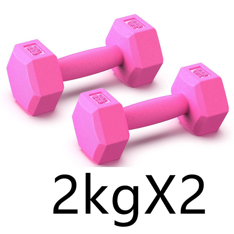 Rubberized Dumbbells Household Fitness Equipment Arm Muscle Training Weights Unisex