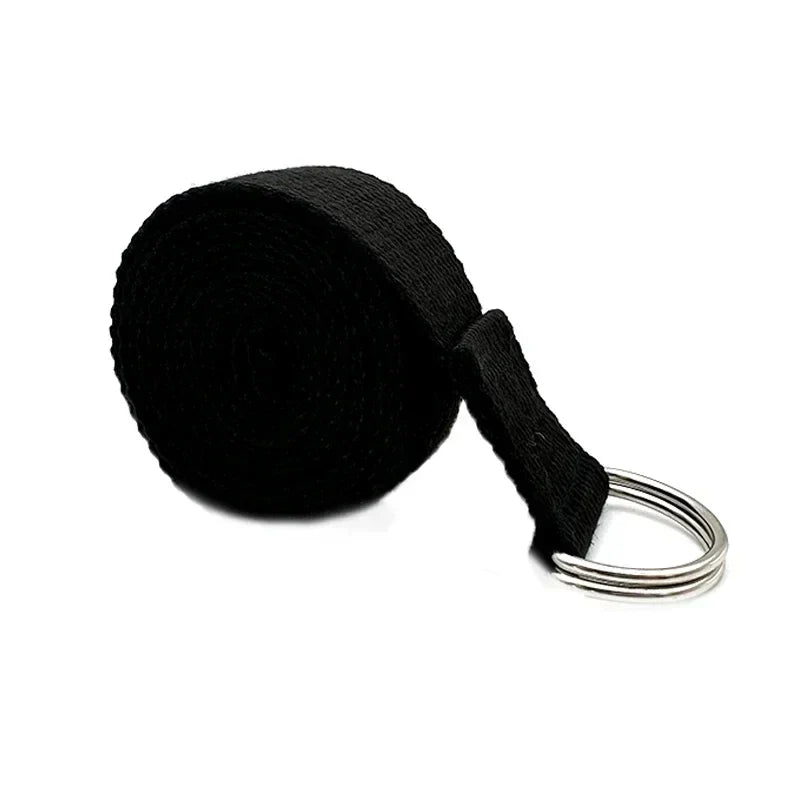 Cotton Yoga Strap D Ring Adjustable Flexibility Stretching Exercise Aid