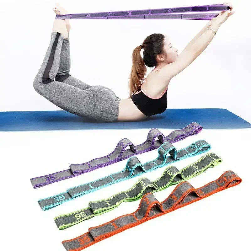 Yoga Pull Strap Belt Elastic Resistance Band Pilates Dance Stretching