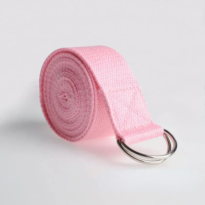 Cotton Yoga Strap D Ring Adjustable Flexibility Stretching Exercise Aid