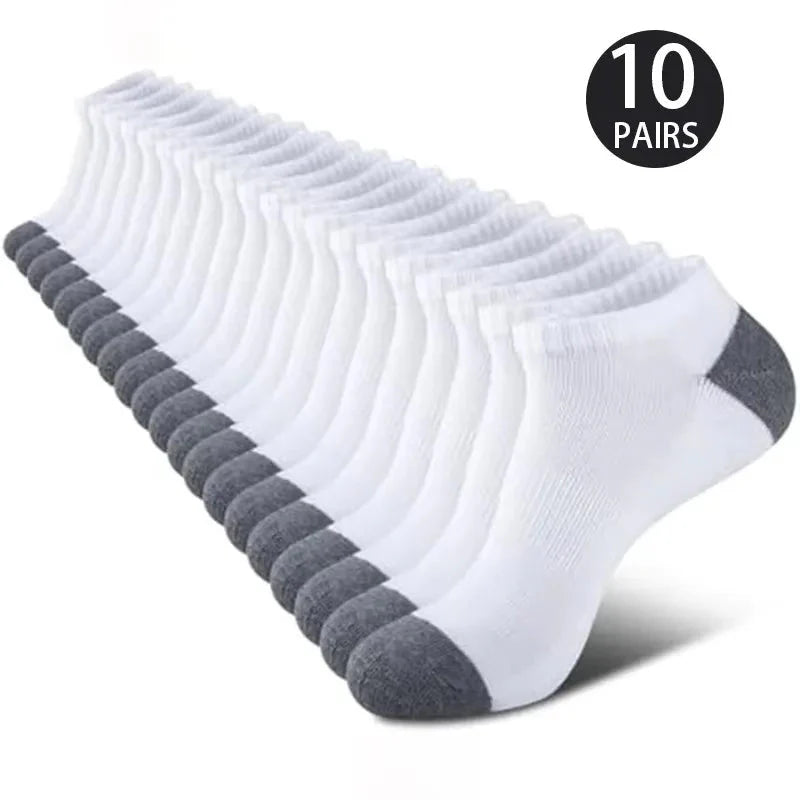 10 Pairs Breathable Low Cut Socks Sweat Absorbing Odor Proof Outdoor