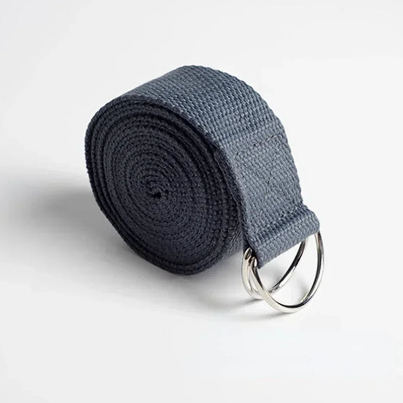 Cotton Yoga Strap D Ring Adjustable Flexibility Stretching Exercise Aid