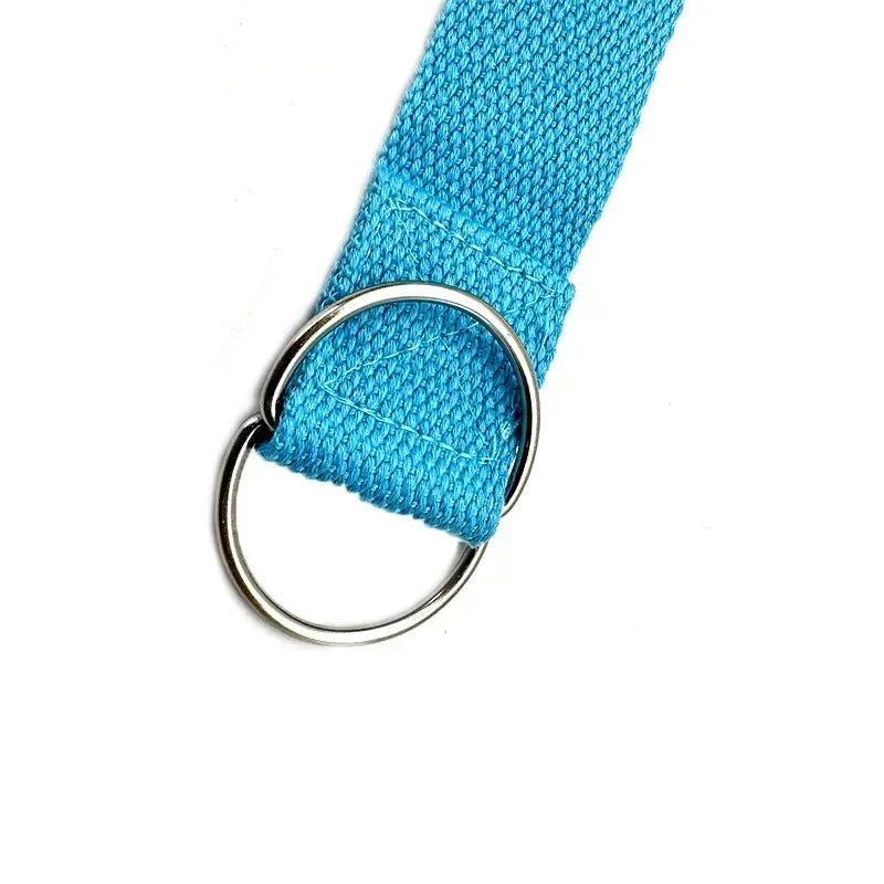 Cotton Yoga Strap D Ring Adjustable Flexibility Stretching Exercise Aid
