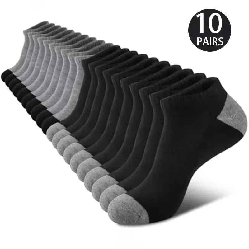 10 Pairs Breathable Low Cut Socks Sweat Absorbing Odor Proof Outdoor