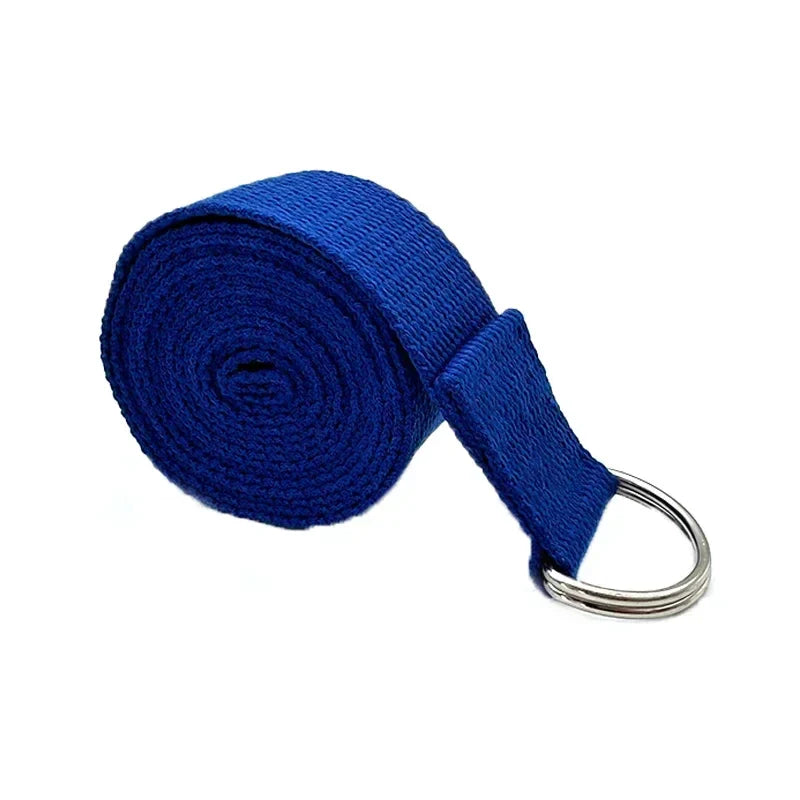 Cotton Yoga Strap D Ring Adjustable Flexibility Stretching Exercise Aid