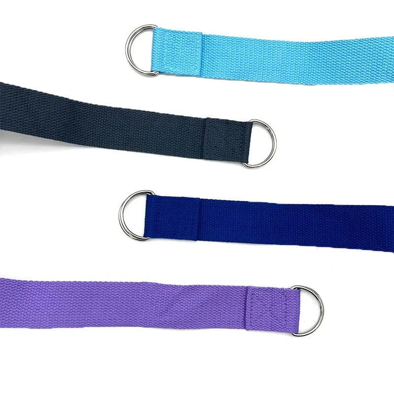 Cotton Yoga Strap D Ring Adjustable Flexibility Stretching Exercise Aid