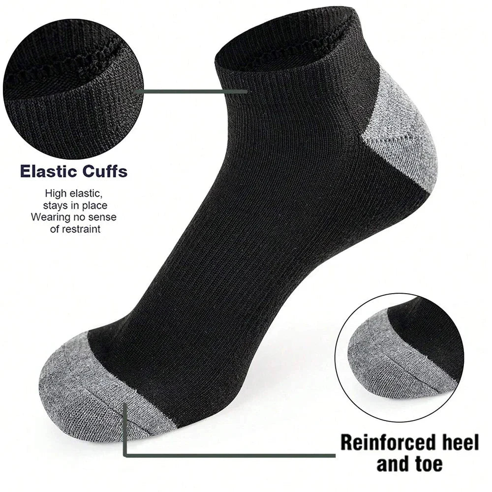 10 Pairs Breathable Low Cut Socks Sweat Absorbing Odor Proof Outdoor