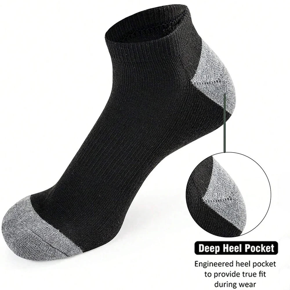 10 Pairs Breathable Low Cut Socks Sweat Absorbing Odor Proof Outdoor