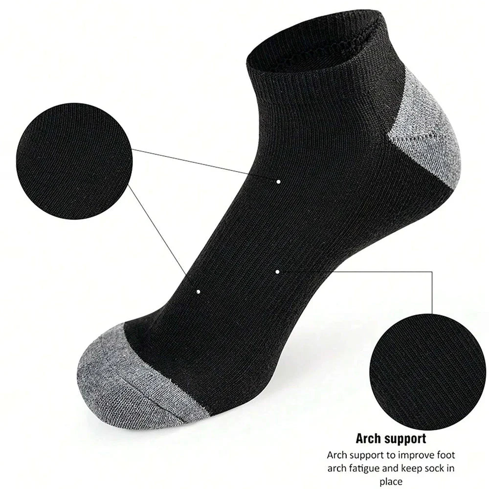 10 Pairs Breathable Low Cut Socks Sweat Absorbing Odor Proof Outdoor