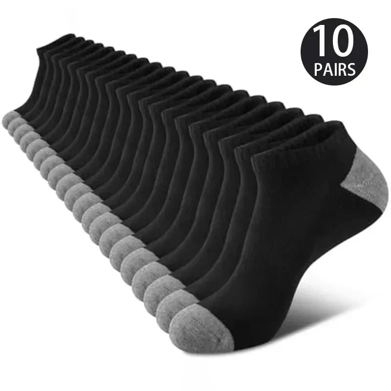 10 Pairs Breathable Low Cut Socks Sweat Absorbing Odor Proof Outdoor