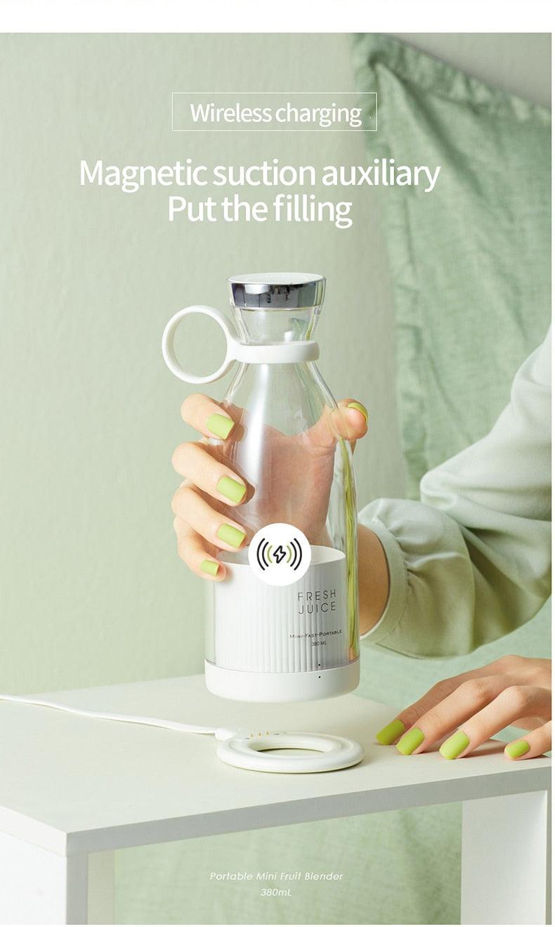 Portable Wireless Blender Juicer Bottle Mini Fruit Juice Mixer Machine