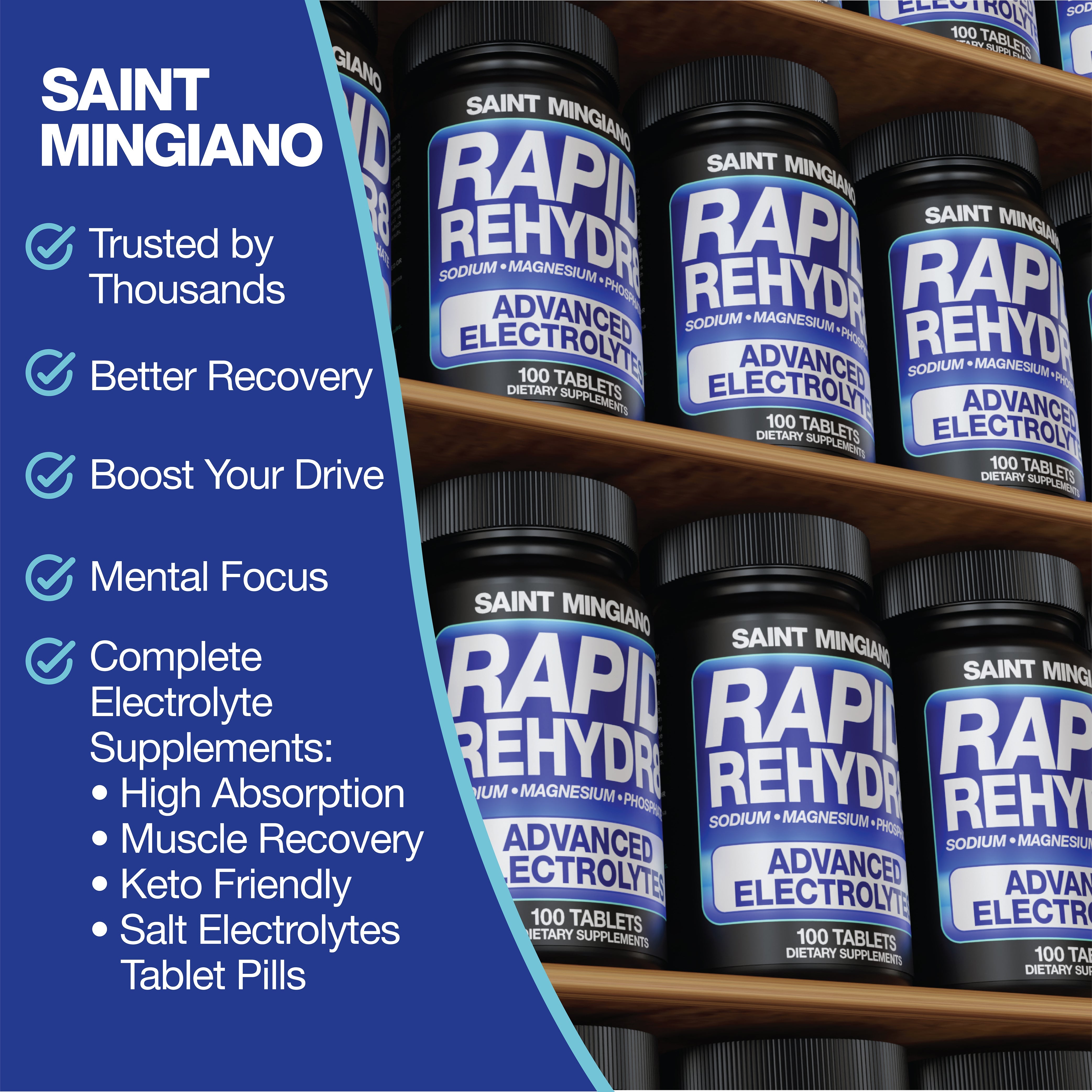 Rapid Rehydr8 Electrolyte Capsules Muscle Recovery Cramp Support Hydration Supplement