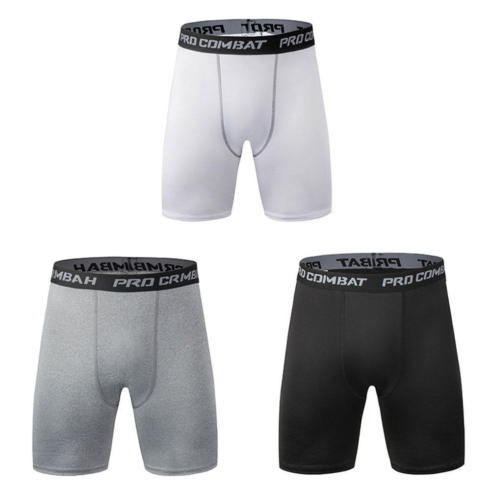 Men Quick Dry Compression Running Shorts Fitness Training Athletic Leggings Pants