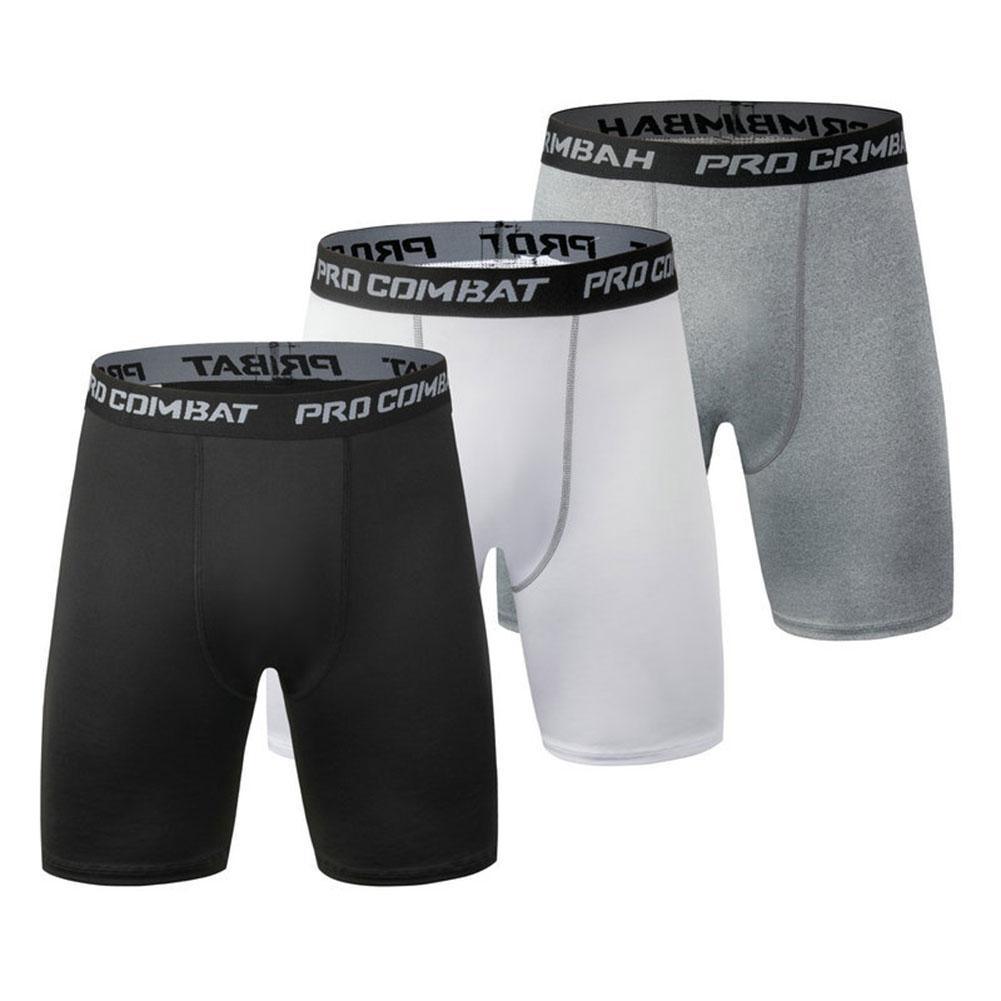 Men Quick Dry Compression Running Shorts Fitness Training Athletic Leggings Pants