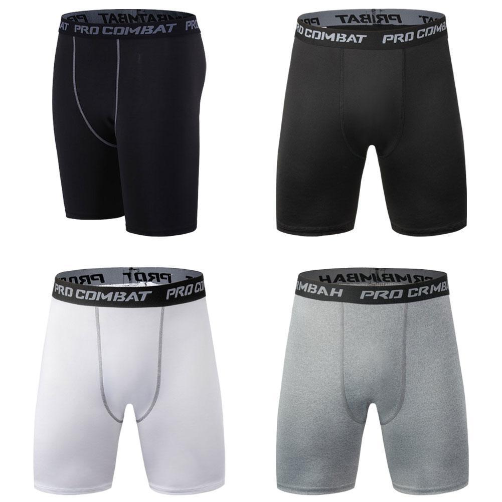 Men Quick Dry Compression Running Shorts Fitness Training Athletic Leggings Pants