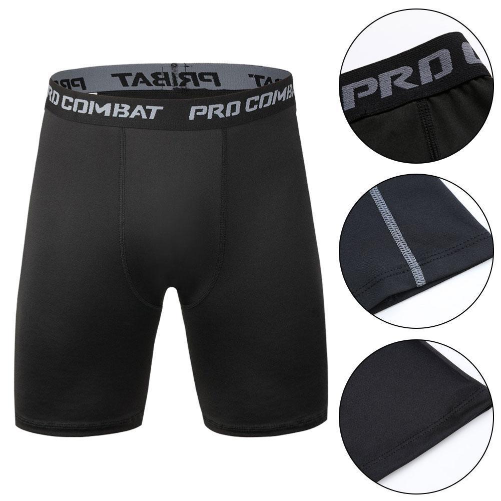 Men Quick Dry Compression Running Shorts Fitness Training Athletic Leggings Pants