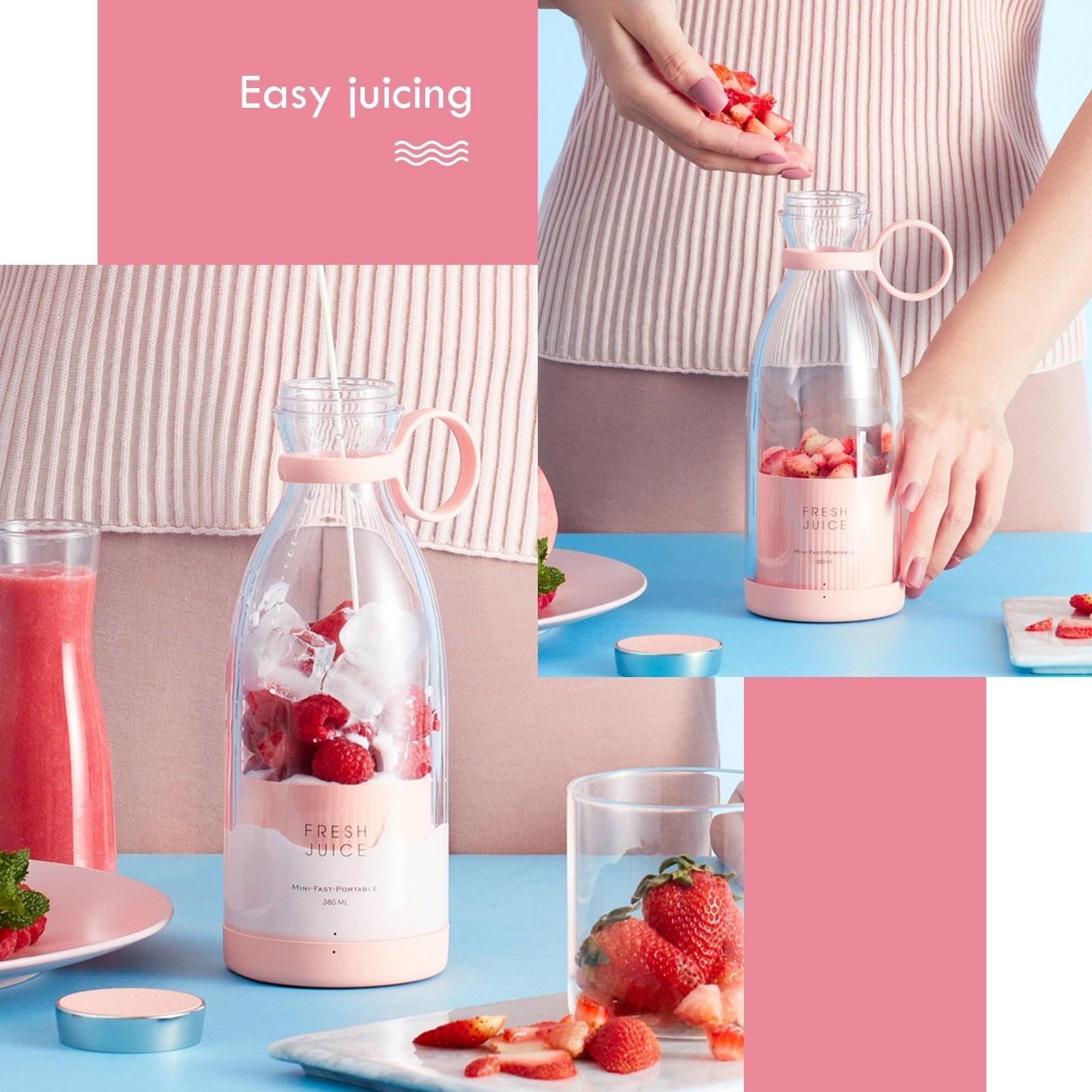 Portable Wireless Blender Juicer Bottle Mini Fruit Juice Mixer Machine