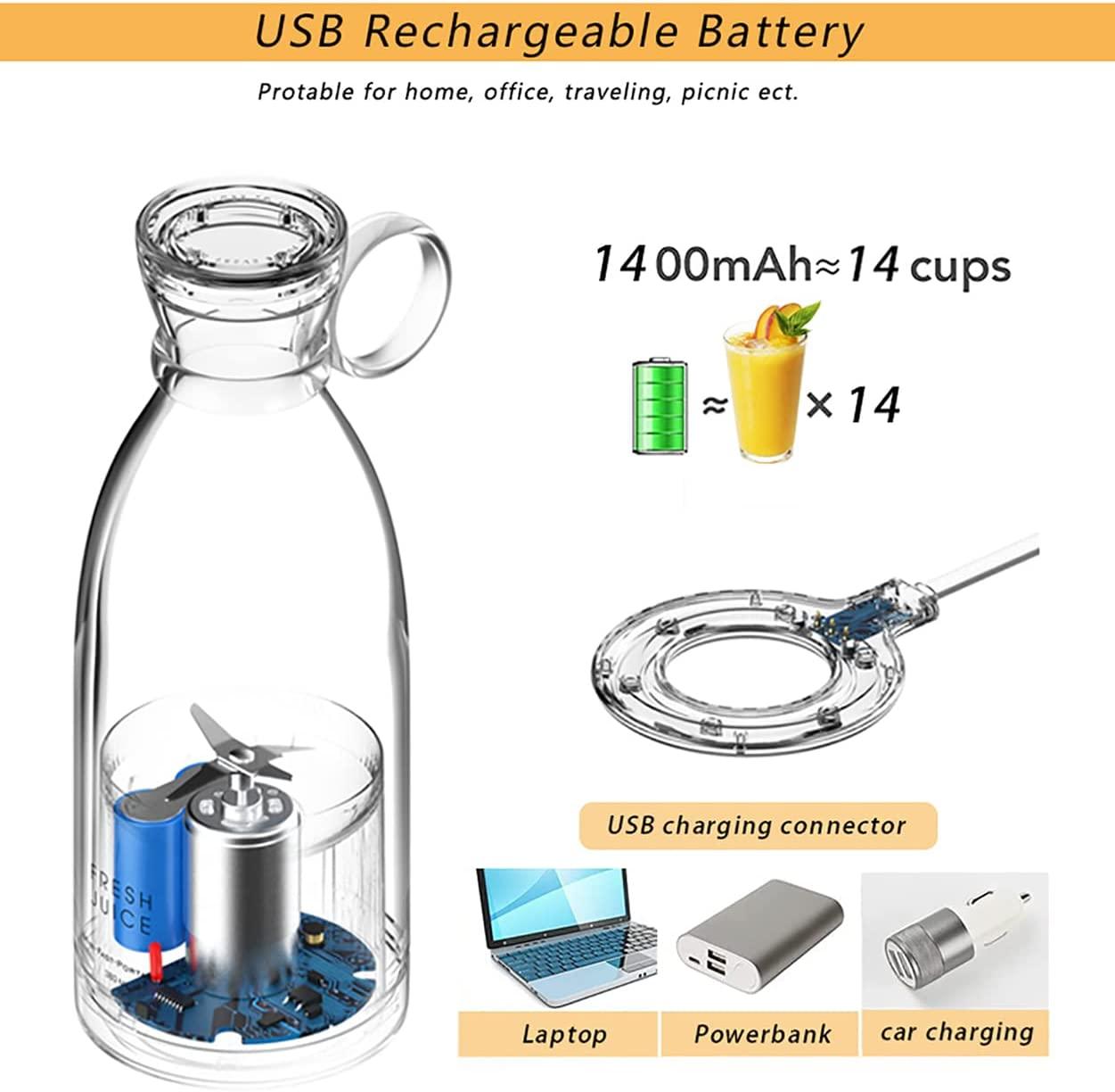 Portable Wireless Blender Juicer Bottle Mini Fruit Juice Mixer Machine